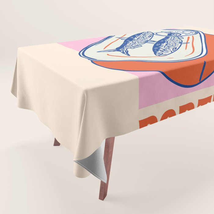 Retro Portugal Sardines in Tin Can Tablecloth Gallery Image 1