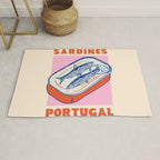 Retro Portugal Sardines in Tin Can Rug Gallery Image 1