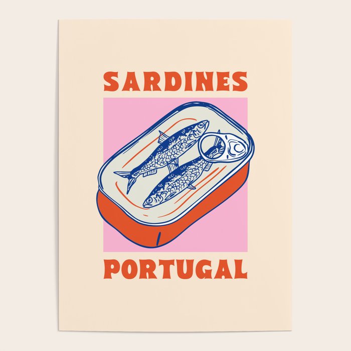 Retro Portugal Sardines in Tin Can Poster Gallery Image 4