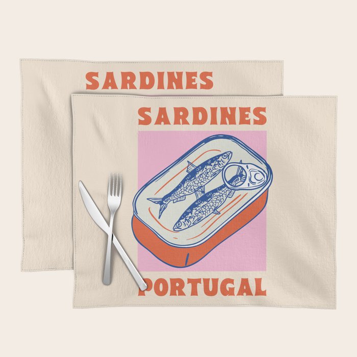 Retro Portugal Sardines in Tin Can Placemat Gallery Image 1