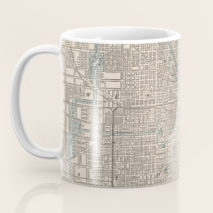 Vintage Map of Chicago (1893) Coffee Mug Gallery Image 3