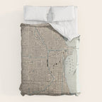 Vintage Map of Chicago (1893) Duvet Cover Gallery Image 6