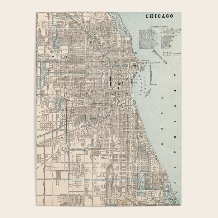 Vintage Map of Chicago (1893) Poster Gallery Image 4