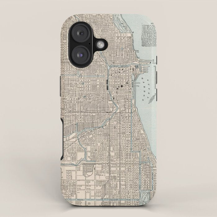 Vintage Map of Chicago (1893) iPhone Case Gallery Image 1