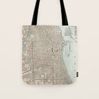 Vintage Map of Chicago (1893) Tote Bag Gallery Image 1