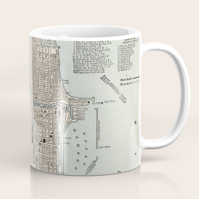 Vintage Map of Chicago (1893) Coffee Mug Gallery Image 1