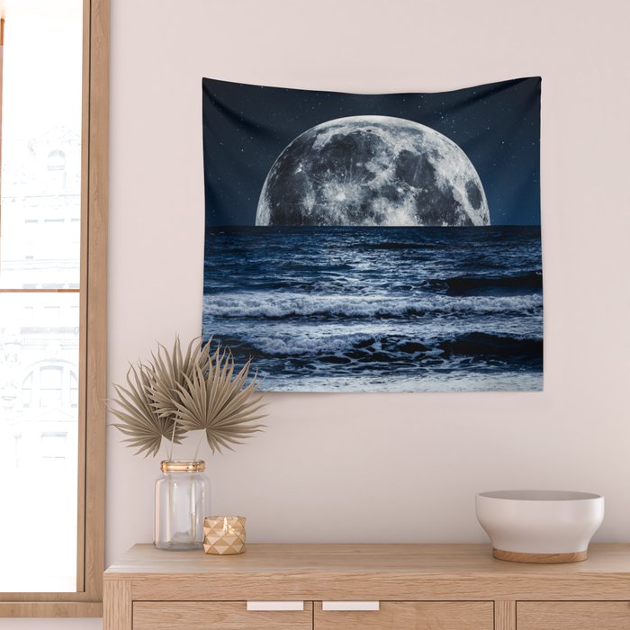 Summer Moonrise Wall Tapestry Gallery Image 2
