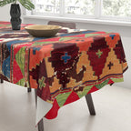 Haymana  Antique Ankara Turkish Kilim Fragment Print Tablecloth Gallery Image 3
