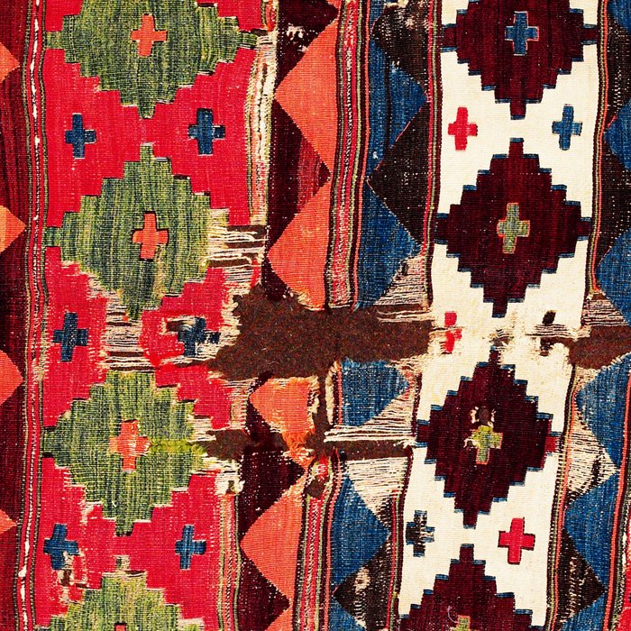 Haymana  Antique Ankara Turkish Kilim Fragment Print Coffee Mug Gallery Image 2
