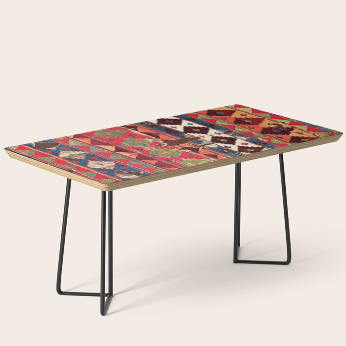 Haymana  Antique Ankara Turkish Kilim Fragment Print Coffee Table Gallery Image 1