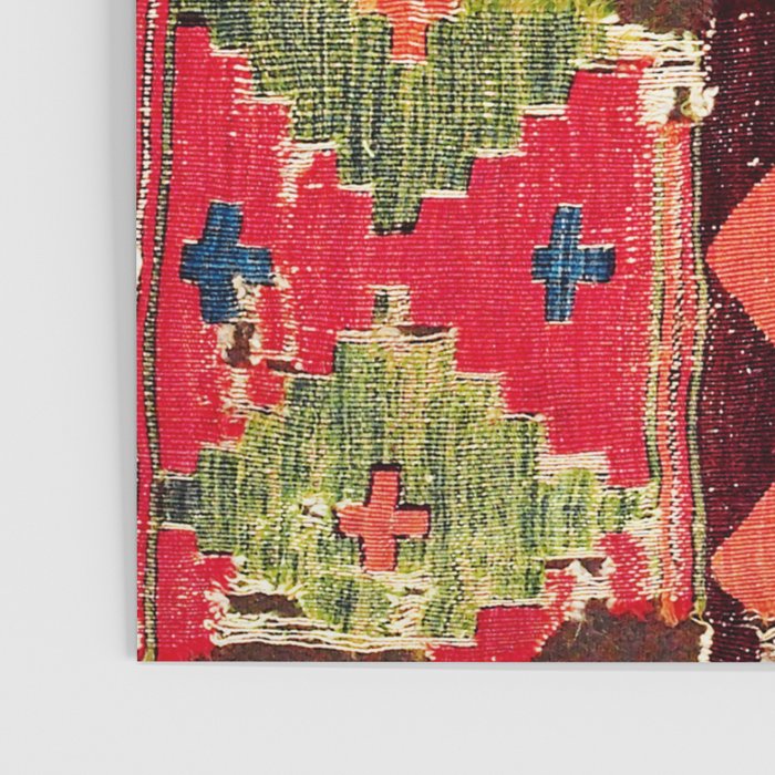 Haymana  Antique Ankara Turkish Kilim Fragment Print Poster Gallery Image 3