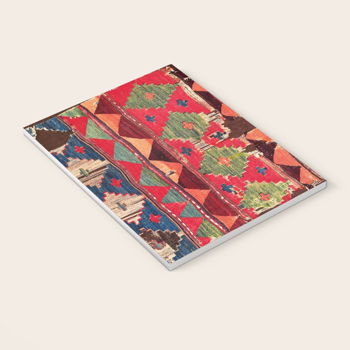Haymana  Antique Ankara Turkish Kilim Fragment Print Notebook Gallery Image 3