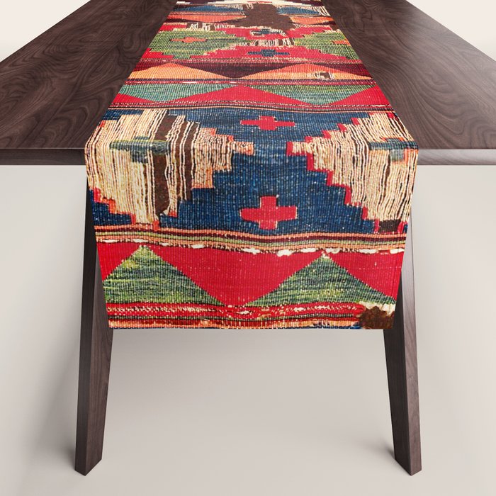 Haymana  Antique Ankara Turkish Kilim Fragment Print Table Runner Gallery Image 1