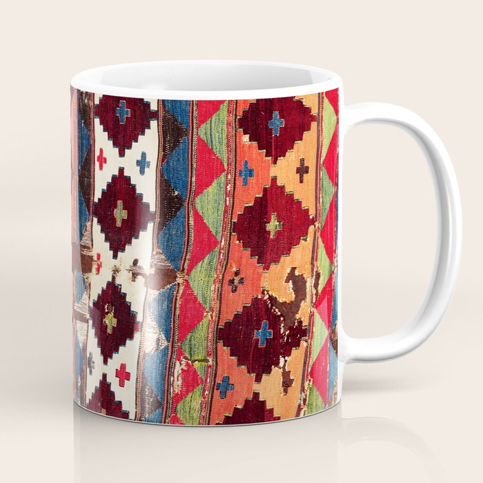 Haymana  Antique Ankara Turkish Kilim Fragment Print Coffee Mug Gallery Image 1