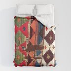 Haymana  Antique Ankara Turkish Kilim Fragment Print Duvet Cover Gallery Image 6