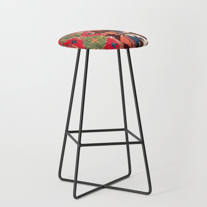 Haymana  Antique Ankara Turkish Kilim Fragment Print Stool Gallery Image 1