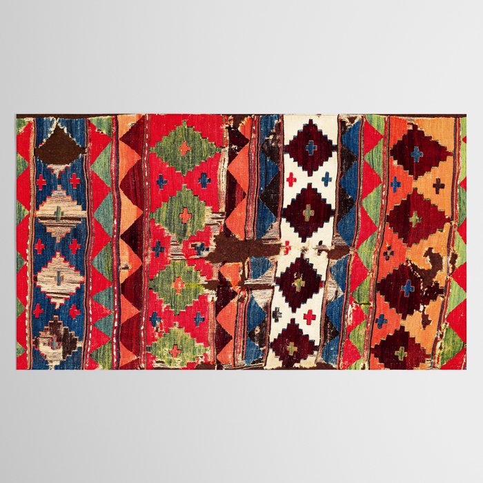 Haymana  Antique Ankara Turkish Kilim Fragment Print Tablecloth Gallery Image 2