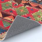 Haymana  Antique Ankara Turkish Kilim Fragment Print Rug Gallery Image 4