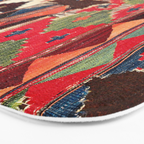 Haymana  Antique Ankara Turkish Kilim Fragment Print Bath Mat Gallery Image 3