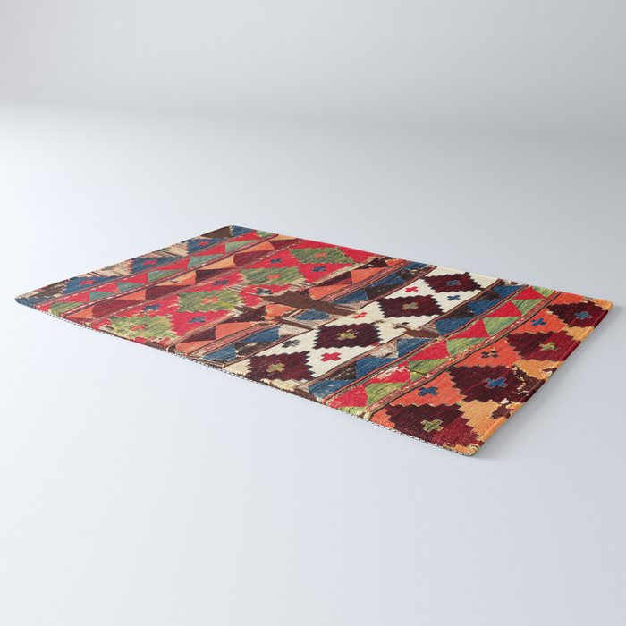 Haymana  Antique Ankara Turkish Kilim Fragment Print Rug Gallery Image 3
