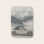 Vintage Apres Ski Alpine Mountains Classic Car  Bath Mat Gallery Image 1