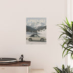 Vintage Apres Ski Alpine Mountains Classic Car  Poster Gallery Image 2