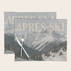 Vintage Apres Ski Alpine Mountains Classic Car  Placemat Gallery Image 1
