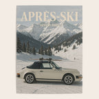 Vintage Apres Ski Alpine Mountains Classic Car  Poster Gallery Image 4