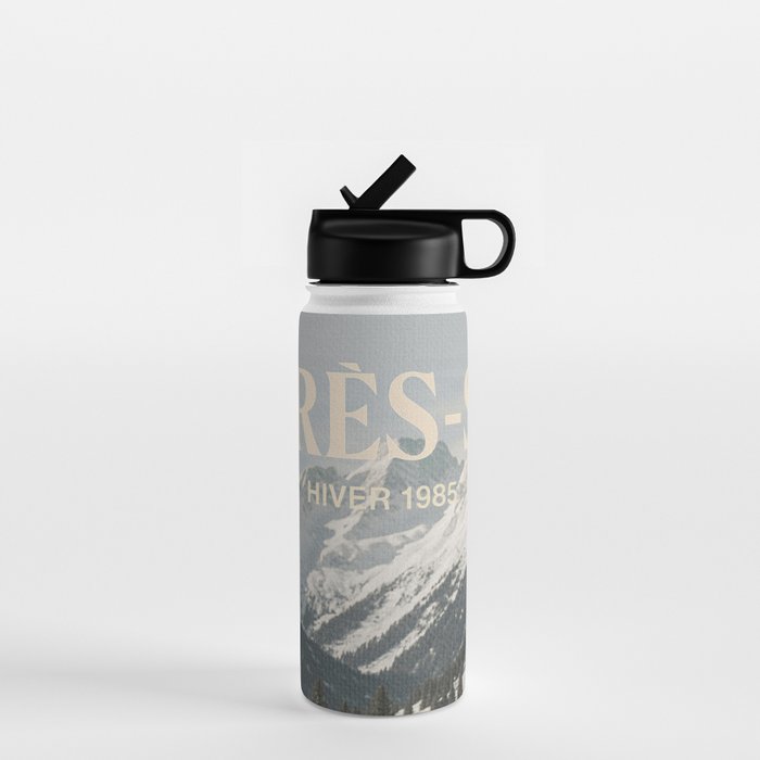 Vintage Apres Ski Alpine Mountains Classic Car  Water Bottle Gallery Image 1