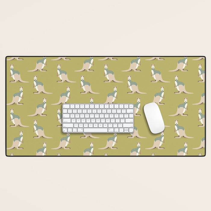 Whimsical Kangaroo Desk Mat Gallery Image 1