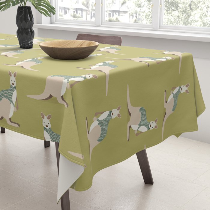 Whimsical Kangaroo Tablecloth Gallery Image 3