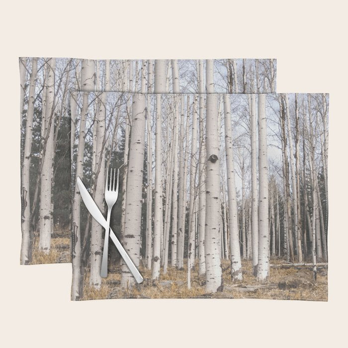 Tall Birch Forest Placemat Gallery Image 1