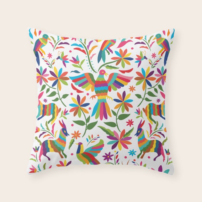 Mexican Otomí Design by Akbaly Throw Pillow Gallery Image 6
