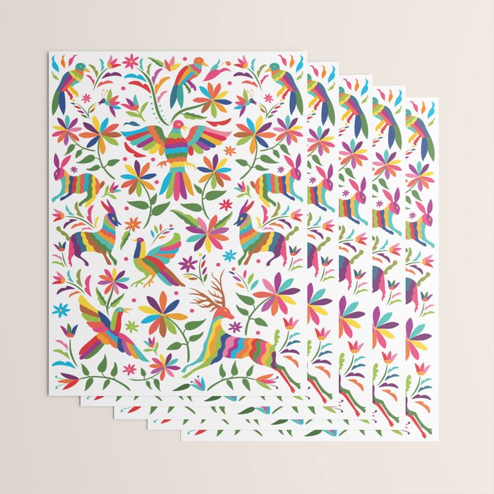 Mexican Otomí Design by Akbaly Wrapping Paper Gallery Image 3