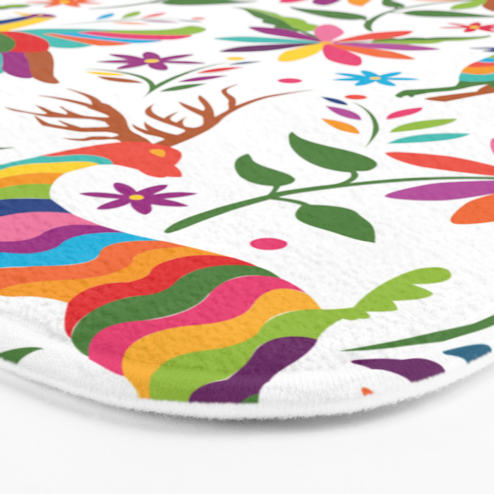 Mexican Otomí Design by Akbaly Bath Mat Gallery Image 3