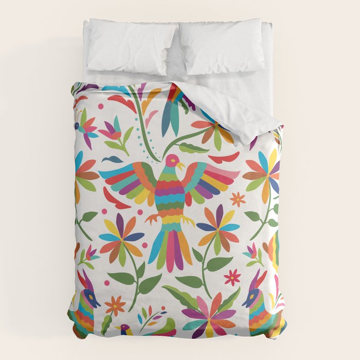 Mexican Otomí Design by Akbaly Duvet Cover Gallery Image 1