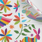 Mexican Otomí Design by Akbaly Wall Tapestry Gallery Image 3
