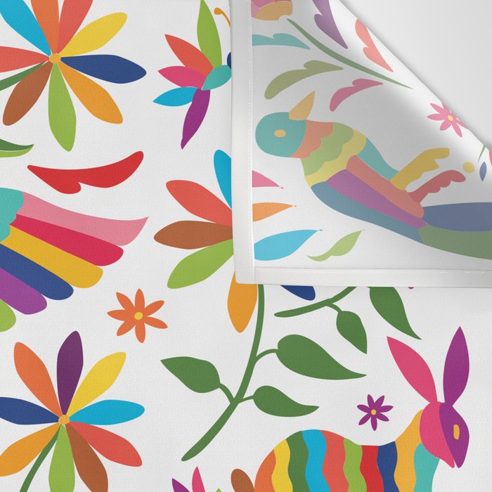 Mexican Otomí Design by Akbaly Wall Tapestry Gallery Image 3