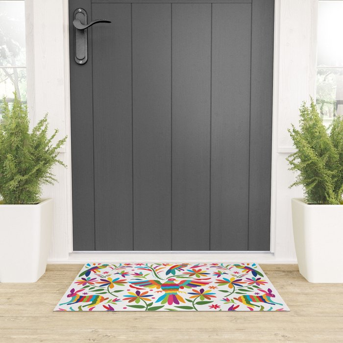 Mexican Otomí Design by Akbaly Welcome Mat Gallery Image 3