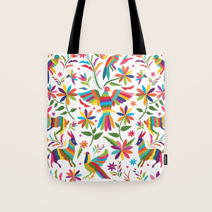 Mexican Otomí Design by Akbaly Tote Bag Gallery Image 1