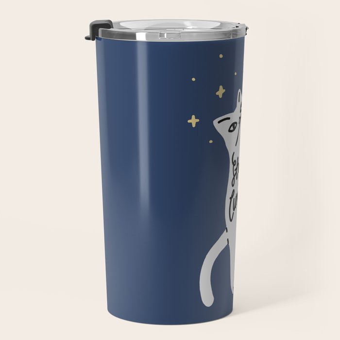 Stay Curious Cat Travel Mug Gallery Image 3