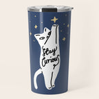 Stay Curious Cat Travel Mug Gallery Image 1