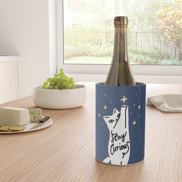 Stay Curious Cat Wine Chiller Gallery Image 4