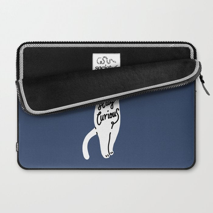 Stay Curious Cat Laptop Sleeve Gallery Image 2