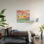 Pink Mountain Wood Wall Art Gallery Image 2