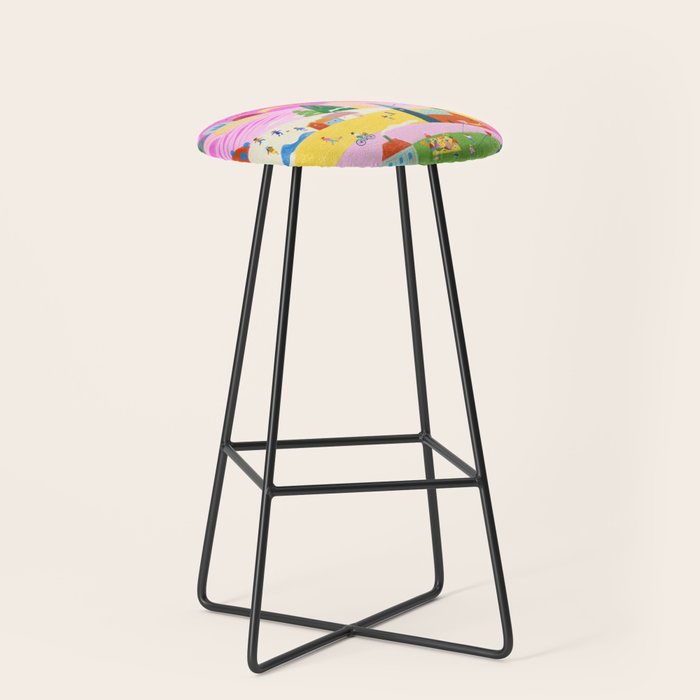Pink Mountain Stool Gallery Image 1