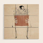 The Dreamer Line Art Wood Wall Art Gallery Image 1