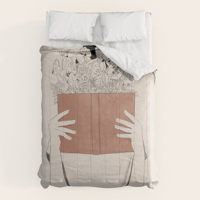 The Dreamer Line Art Comforter Gallery Image 1
