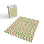 Retro Picnic Plaid Pattern in Light Green and Pink Jigsaw Puzzle Gallery Image 2