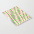Retro Picnic Plaid Pattern in Light Green and Pink Notebook Gallery Image 3